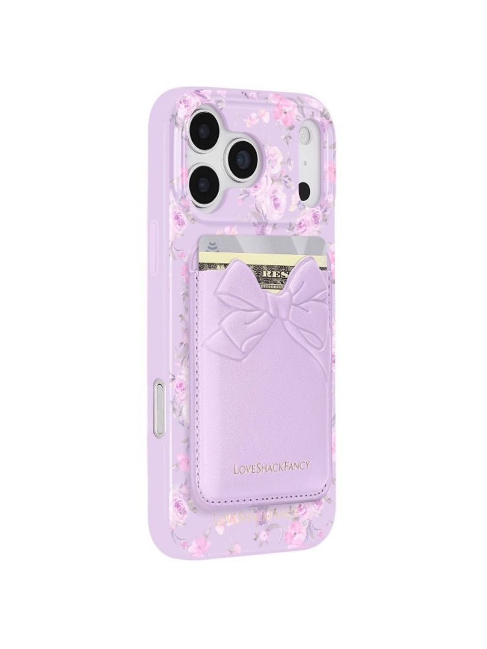 LoveShackFancy x Target Lilac Case - mate- adhesive bow Cardholder Hibiscus